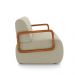 Kit 2 Poltronas Decorativa Sala de Estar Odessa Braços em Madeira Veludo Bege G33 - Gran Belo