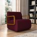 Kit 2 Poltronas Decorativa Sala de Estar Odessa Braços em Madeira Veludo Bordô G33 - Gran Belo