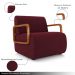 Kit 2 Poltronas Decorativa Sala de Estar Odessa Braços em Madeira Veludo Bordô G33 - Gran Belo
