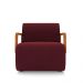 Kit 2 Poltronas Decorativa Sala de Estar Odessa Braços em Madeira Veludo Bordô G33 - Gran Belo