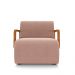 Kit 2 Poltronas Decorativa Sala de Estar Odessa Braços em Madeira Veludo Rosê G33 - Gran Belo