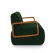 Kit 2 Poltronas Decorativa Sala de Estar Odessa Braços em Madeira Veludo Verde G33 - Gran Belo