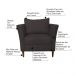 Kit 2 Poltronas Decorativa Sala de Estar Pés Palito Lubbock Couro Marrom G58 - Gran Belo