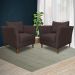 Kit 2 Poltronas Decorativa Sala de Estar Pés Palito Lubbock Couro Marrom G58 - Gran Belo