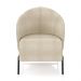 Kit 2 Poltronas Decorativa Sala de Estar kenya Pés em Ferro Bouclê Preto/Bege G33 - Gran Belo