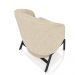 Kit 2 Poltronas Decorativa Sala de Estar kenya Pés em Ferro Bouclê Preto/Bege G33 - Gran Belo