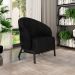 Kit 2 Poltronas Decorativa Sala de Estar kenya Pés em Ferro Pu Preto G33 - Gran Belo