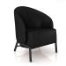 Kit 2 Poltronas Decorativa Sala de Estar kenya Pés em Ferro Pu Preto G33 - Gran Belo
