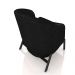 Kit 2 Poltronas Decorativa Sala de Estar kenya Pés em Ferro Pu Preto G33 - Gran Belo