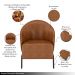 Kit 2 Poltronas Decorativa Sala de Estar kenya Pés em Ferro Pu Preto/Caramelo G33 - Gran Belo