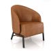 Kit 2 Poltronas Decorativa Sala de Estar kenya Pés em Ferro Pu Preto/Caramelo G33 - Gran Belo