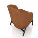 Kit 2 Poltronas Decorativa Sala de Estar kenya Pés em Ferro Pu Preto/Caramelo G33 - Gran Belo