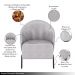 Kit 2 Poltronas Decorativa Sala de Estar kenya Pés em Ferro Pu Preto/Cinza G33 - Gran Belo