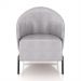 Kit 2 Poltronas Decorativa Sala de Estar kenya Pés em Ferro Pu Preto/Cinza G33 - Gran Belo