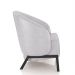 Kit 2 Poltronas Decorativa Sala de Estar kenya Pés em Ferro Pu Preto/Cinza G33 - Gran Belo