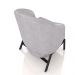 Kit 2 Poltronas Decorativa Sala de Estar kenya Pés em Ferro Pu Preto/Cinza G33 - Gran Belo