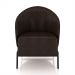 Kit 2 Poltronas Decorativa Sala de Estar kenya Pés em Ferro Pu Preto/Marrom G33 - Gran Belo