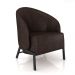 Kit 2 Poltronas Decorativa Sala de Estar kenya Pés em Ferro Pu Preto/Marrom G33 - Gran Belo