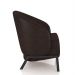 Kit 2 Poltronas Decorativa Sala de Estar kenya Pés em Ferro Pu Preto/Marrom G33 - Gran Belo