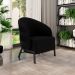 Kit 2 Poltronas Decorativa Sala de Estar kenya Pés em Ferro Veludo Preto G33 - Gran Belo