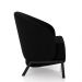 Kit 2 Poltronas Decorativa Sala de Estar kenya Pés em Ferro Veludo Preto G33 - Gran Belo