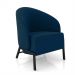Kit 2 Poltronas Decorativa Sala de Estar kenya Pés em Ferro Veludo Preto/Azul G33 - Gran Belo