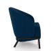 Kit 2 Poltronas Decorativa Sala de Estar kenya Pés em Ferro Veludo Preto/Azul G33 - Gran Belo