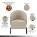 Kit 2 Poltronas Decorativa Sala de Estar kenya Pés em Ferro Veludo Preto/Bege G33 - Gran Belo