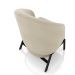 Kit 2 Poltronas Decorativa Sala de Estar kenya Pés em Ferro Veludo Preto/Bege G33 - Gran Belo