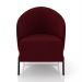 Kit 2 Poltronas Decorativa Sala de Estar kenya Pés em Ferro Veludo Preto/Bordô G33 - Gran Belo