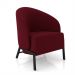 Kit 2 Poltronas Decorativa Sala de Estar kenya Pés em Ferro Veludo Preto/Bordô G33 - Gran Belo