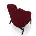 Kit 2 Poltronas Decorativa Sala de Estar kenya Pés em Ferro Veludo Preto/Bordô G33 - Gran Belo