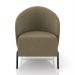 Kit 2 Poltronas Decorativa Sala de Estar kenya Pés em Ferro Veludo Preto/Castor G33 - Gran Belo