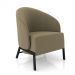 Kit 2 Poltronas Decorativa Sala de Estar kenya Pés em Ferro Veludo Preto/Castor G33 - Gran Belo