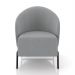 Kit 2 Poltronas Decorativa Sala de Estar kenya Pés em Ferro Veludo Preto/Cinza G33 - Gran Belo