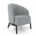 Kit 2 Poltronas Decorativa Sala de Estar kenya Pés em Ferro Veludo Preto/Cinza G33 - Gran Belo
