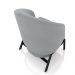 Kit 2 Poltronas Decorativa Sala de Estar kenya Pés em Ferro Veludo Preto/Cinza G33 - Gran Belo