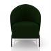 Kit 2 Poltronas Decorativa Sala de Estar kenya Pés em Ferro Veludo Preto/Verde G33 - Gran Belo
