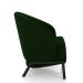 Kit 2 Poltronas Decorativa Sala de Estar kenya Pés em Ferro Veludo Preto/Verde G33 - Gran Belo