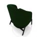 Kit 2 Poltronas Decorativa Sala de Estar kenya Pés em Ferro Veludo Preto/Verde G33 - Gran Belo