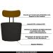 Kit 2 Poltronas Decorativas Addams PU Preto G45 - Gran Belo