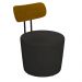 Kit 2 Poltronas Decorativas Addams PU Preto G45 - Gran Belo