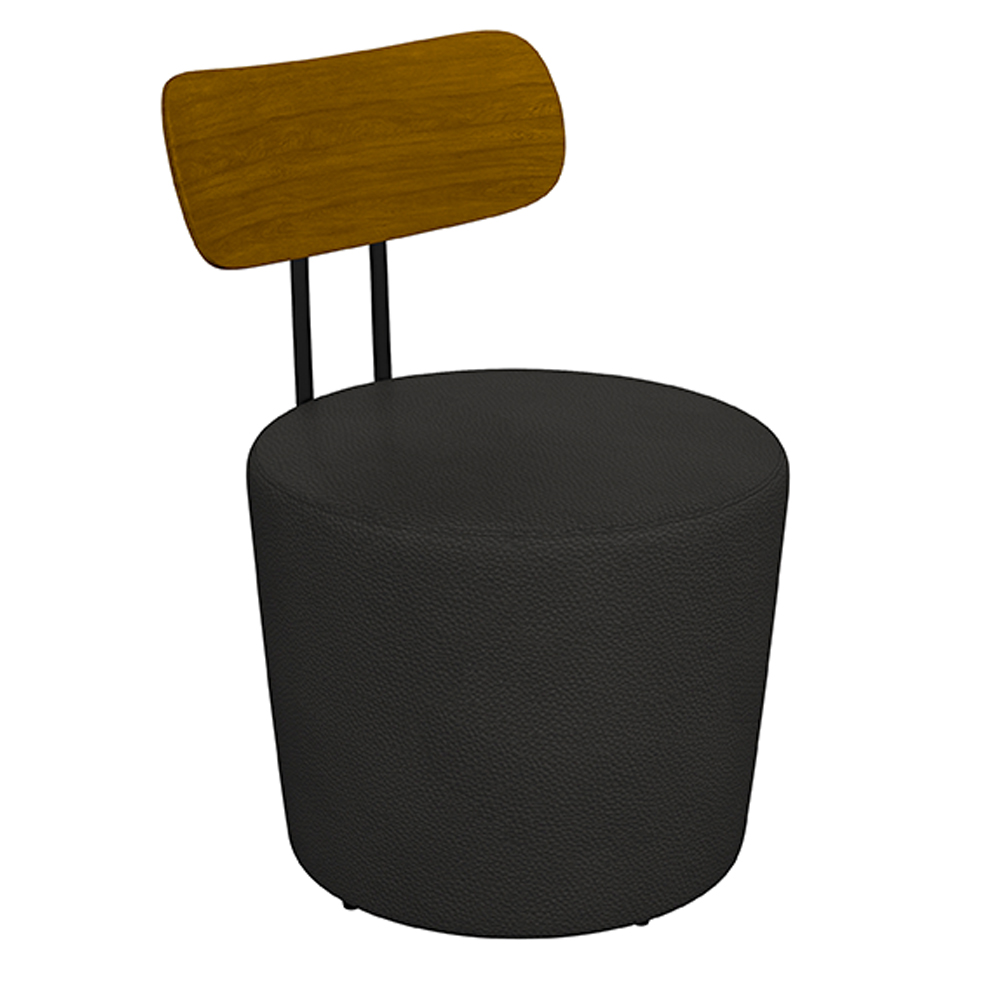 Kit 2 Poltronas Decorativas Addams PU Preto G45 - Gran Belo