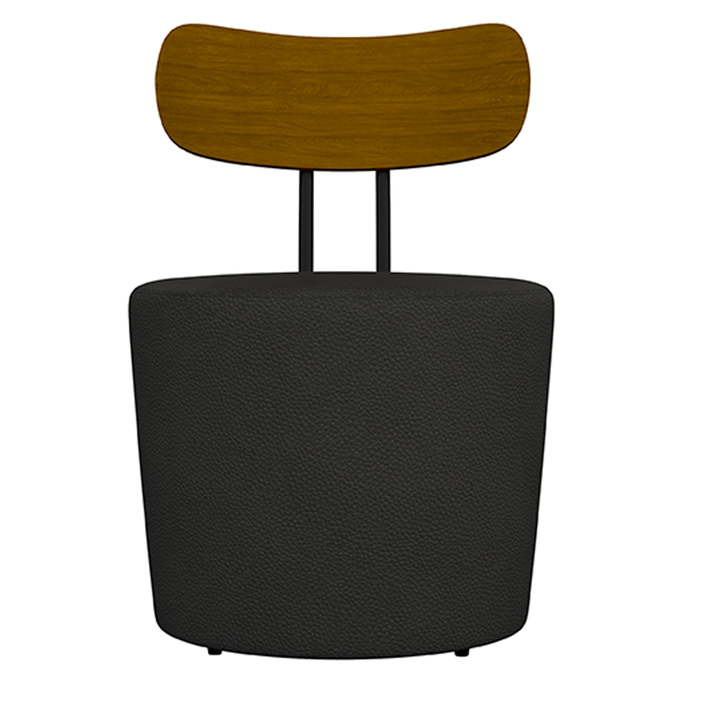 Kit 2 Poltronas Decorativas Addams PU Preto G45 - Gran Belo