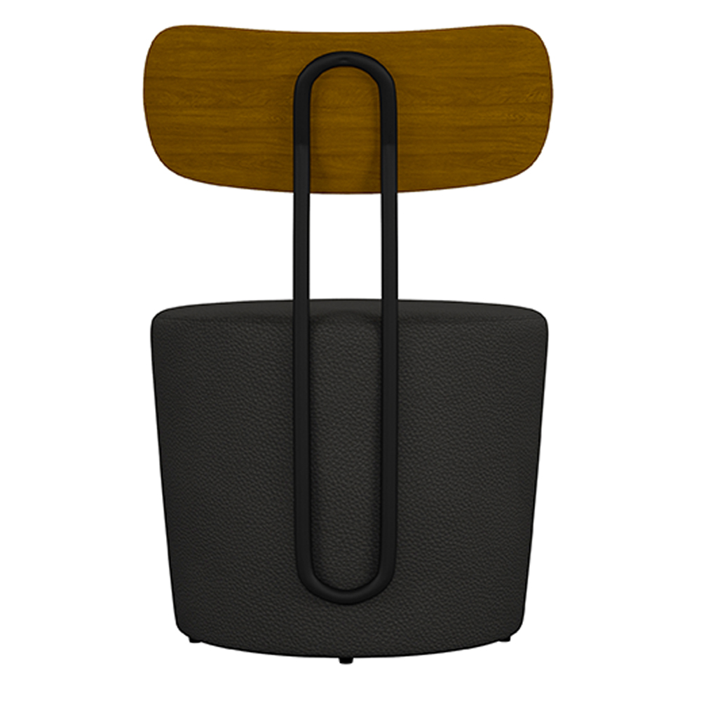Kit 2 Poltronas Decorativas Addams PU Preto G45 - Gran Belo