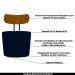 Kit 2 Poltronas Decorativas Addams Veludo Azul Marinho G45 - Gran Belo