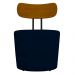 Kit 2 Poltronas Decorativas Addams Veludo Azul Marinho G45 - Gran Belo
