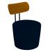 Kit 2 Poltronas Decorativas Addams Veludo Azul Marinho G45 - Gran Belo