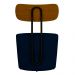 Kit 2 Poltronas Decorativas Addams Veludo Azul Marinho G45 - Gran Belo