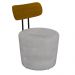 Kit 2 Poltronas Decorativas Addams Veludo Cinza G45 - Gran Belo